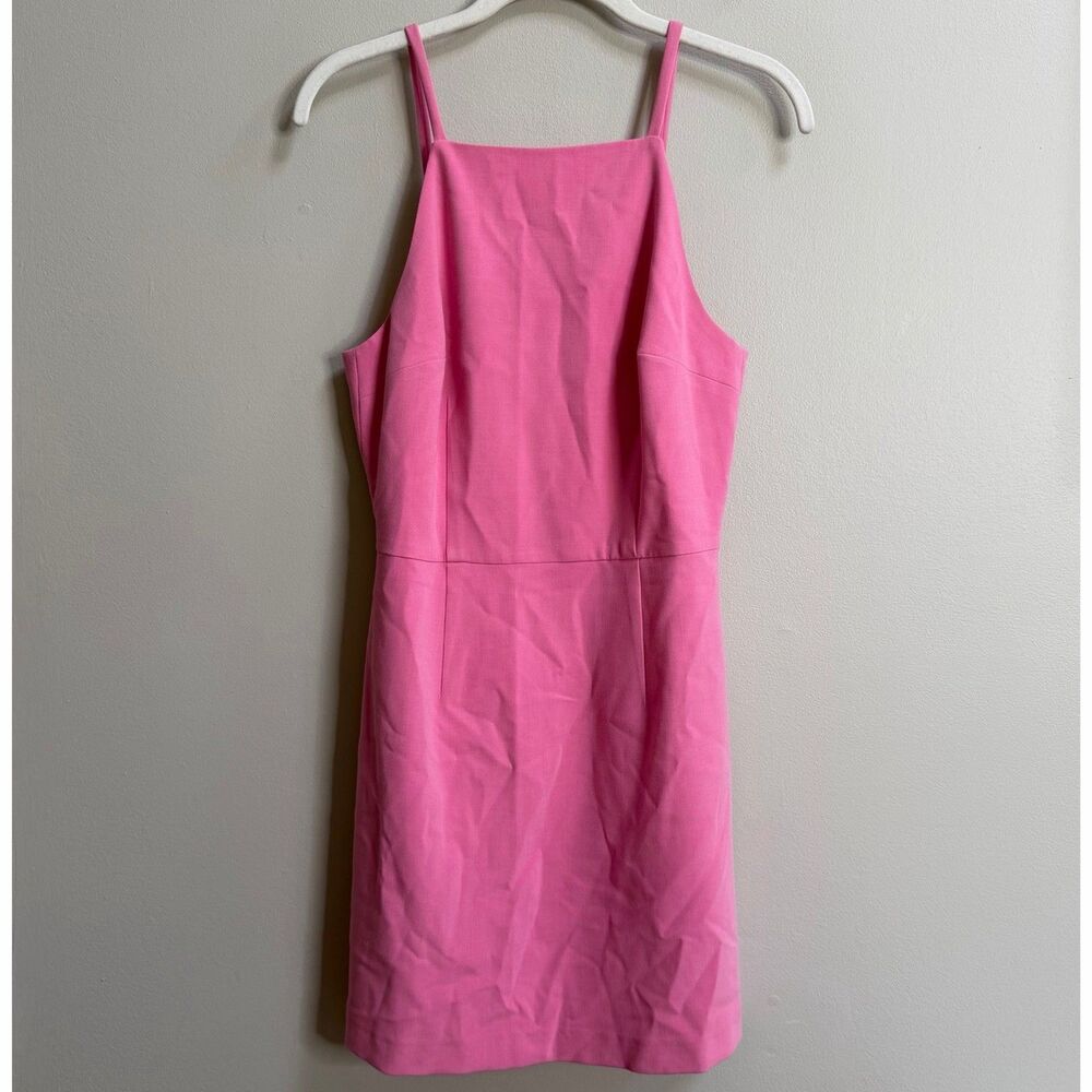 NWT French Connection Morning Glory Pink Square Neck Sheath Mini Dress Size 6